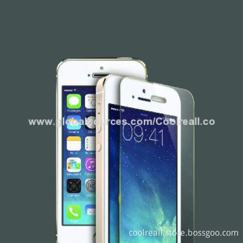 2014 Hot Sell Product Tempered Glass Screen Protectors for iPhone 5S with Coolreall Retail Package